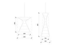 Load image into Gallery viewer, hourglass pendant lamps - large
