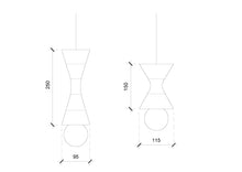 Load image into Gallery viewer, hourglass pendant lamps - small
