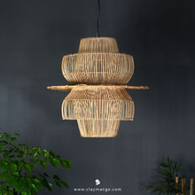 Load image into Gallery viewer, Padma - Unique handmade Woven Hanging Pendant Light, Natural/Cane Pendant Light for Home restaurants and offices.
