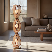 Load image into Gallery viewer, Morbis Floor Lamp - Floor lamp with Rattan for Home, Restaurants and Offices.
