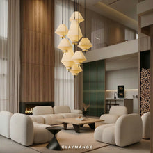 Load image into Gallery viewer, The Obel cluster - Fabric Pendant lamp for Home, restaurants and offices.
