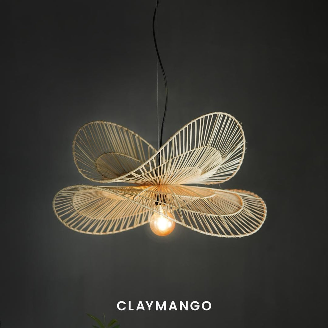Stingray : Unique handmade Woven Hanging Pendant Light, Natural/Cane Pendant Light for Home restaurants and offices.