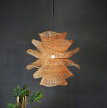 Load image into Gallery viewer, Canyon : Unique handmade Woven Hanging Pendant Light, Natural/Cane Pendant Light for Home restaurants and offices.
