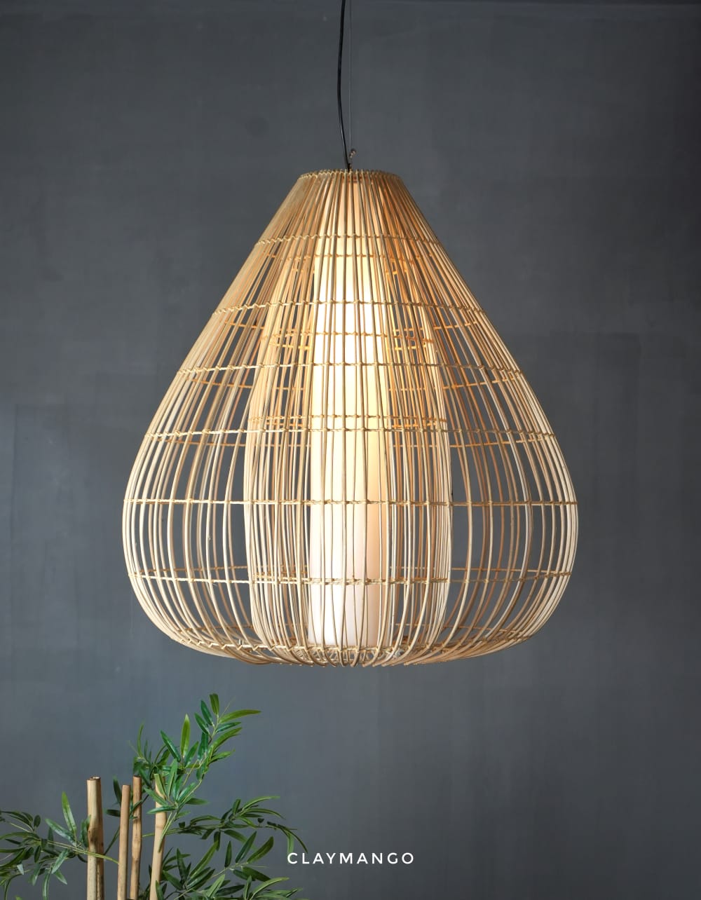 Lumos : Unique handmade Woven Hanging Pendant Light, Natural/Cane Pendant Light for Home restaurants and offices.