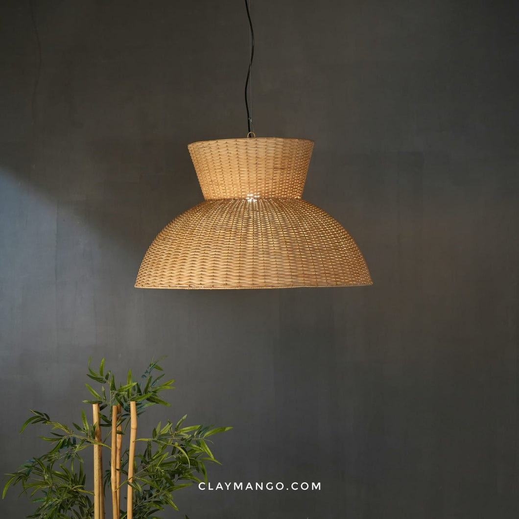Samyak : Unique handmade Woven Hanging Pendant Light, Natural/Cane Pendant Light for Home restaurants and offices.