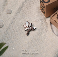 Load image into Gallery viewer, Blooming Lotus Brooch from mother of pearl series - 9 mop inlays
