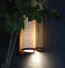 Load image into Gallery viewer, Firefly Sconce - Unique handmade Woven Wall-mounted Light, Natural/Bamboo Pendant Light for Home restaurants and offices.
