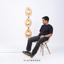 Load image into Gallery viewer, S-Curve Modern Contemporary Floor Lamp with Natural Bamboo  for Home, restaurants and offices.
