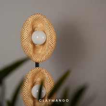 Load image into Gallery viewer, S-Curve Modern Contemporary Floor Lamp with Natural Bamboo  for Home, restaurants and offices.
