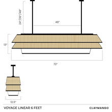 Load image into Gallery viewer, Voyage Linear - Industrial Pendant lamp with Natural bamboo mesh for Home, restaurants and offices.

