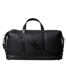 Load image into Gallery viewer, black leather travel bag
