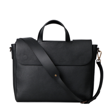 Load image into Gallery viewer, Black Leather briefcase 
