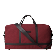 Load image into Gallery viewer, Maroon canvas travel bag
