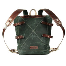 Load image into Gallery viewer, Chief Rucksack (Forest Green) waxed canvas Backpack from Premium series with lifetime repair Warranty-Bags-Claymango.com
