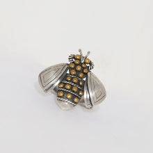 Load image into Gallery viewer, honeybee ring - Â 92.5 Sterling Silver, Brass globules.-Jewellery-Claymango.com
