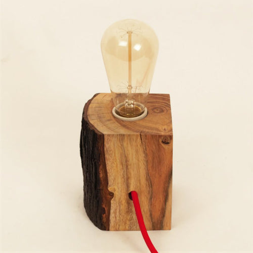 Natural Wood cutout table top lamp-Lamp-Claymango.com