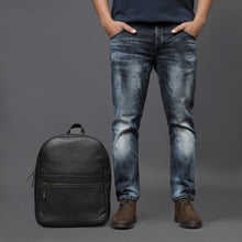 Load image into Gallery viewer, Black laptop backpack for men
