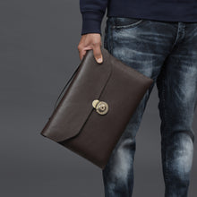 Load image into Gallery viewer, leather laptop case with handle
