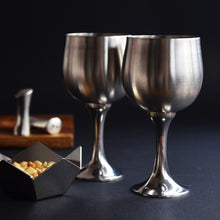 Load image into Gallery viewer, Steel Wine Glasses - Set of 2-Bar Accessories-Claymango.com
