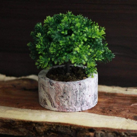 Paradox Round Red/Black Cement Planter/Vase/Flower Pot/Home Decor-Home Décor-Claymango.com