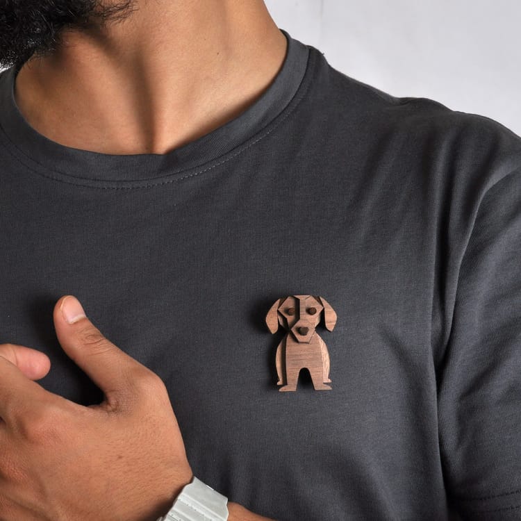 Dog Brooch from My spirit animal collection-Mens Accessories-Claymango.com