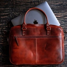 Load image into Gallery viewer, Oxford Briefcase (Tobacco Tan) - 13&quot; &amp; 15&quot;-Bags-Claymango.com
