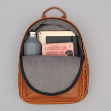 Load image into Gallery viewer, Mini leather backpack for college
