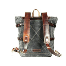 Load image into Gallery viewer, Chief Rucksack (Charcoal Grey) waxed canvas Backpack from Premium series with lifetime repair Warranty-Bags-Claymango.com
