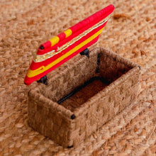 Load image into Gallery viewer, Handwoven Sunset Storage Box - Sirohi - Colour_Red, Colour_White, Colour_Yellow, purpose_decor, purpose_gifting, Purpose_Home Accessory, Purpose_Storage, rope material _macrame, Rope Material_Plastic Waste
