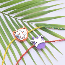 Load image into Gallery viewer, Kids Rakhi - Set of 2 - Cheetah &amp; Hippo - The Animal Collection-Festival-Claymango.com
