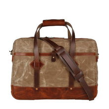 Load image into Gallery viewer, Adventure Briefcase 15 inches (Sand storm) waxed canvas Briefcase from Premium series with lifetime repair Warranty-Bags-Claymango.com
