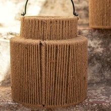 Load image into Gallery viewer, Gulistaan Jute Hanging Lamp - Sirohi.org - Colour_Black, Colour_Jute Beige, Purpose_Home Accessory, Purpose_Indoor Lighting, Purpose_Lighting, Rope Material_Natural Jute Fibre, Rope Material_Recycled Cotton
