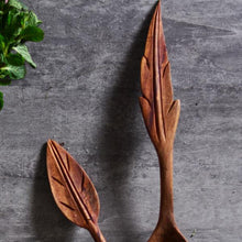 Load image into Gallery viewer, Leaf special collection - Set of 4 wooden serving spoons-Kitchen Accessories-Claymango.com
