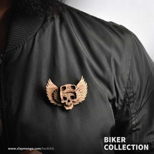 Biker collection -Born Ready - Brooch-Mens Accessories-Claymango.com