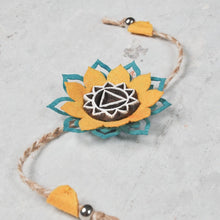 Load image into Gallery viewer, SET OF 3 - Handcrafted Mandala Block Rakhi from Bloom Collection - (Teal &amp; Yellow) + ( Teal &amp; White ) + (Red &amp; White)-Rakhi-Claymango.com
