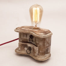 Load image into Gallery viewer, Vintage table top reclaimed chested lamp for studio and home -Lamp-Claymango.com
