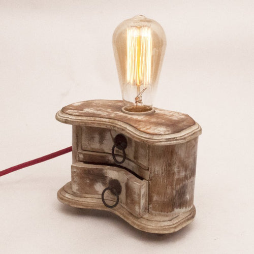 Vintage table top reclaimed chested lamp for studio and home -Lamp-Claymango.com