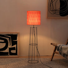 Load image into Gallery viewer, IKKAT Floor Lamp - Ikkat Fabric, Floor Lamp, Indian and Scandinavia fusion, modern lighting, trending floor lamp
