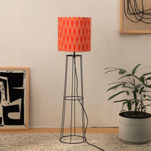 Load image into Gallery viewer, IKKAT Floor Lamp - Ikkat Fabric, Floor Lamp, Indian and Scandinavia fusion, modern lighting, trending floor lamp
