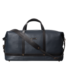 Load image into Gallery viewer, Navy Leather travel bag 
