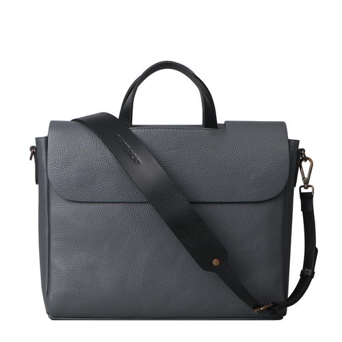 Grey leather briefcase