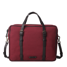Load image into Gallery viewer, Maroon Canvas Briefcase | outback life 
