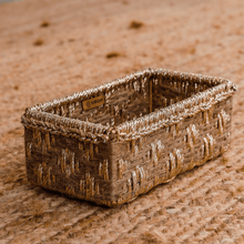 Load image into Gallery viewer, Memories Trinket Storage Tray - Jute &amp; Gold - Sirohi - Colour_Gold, Colour_White, purpose_decor, Purpose_Storage, Rope Material_Natural Jute Fibre, Rope Material_Plastic Waste

