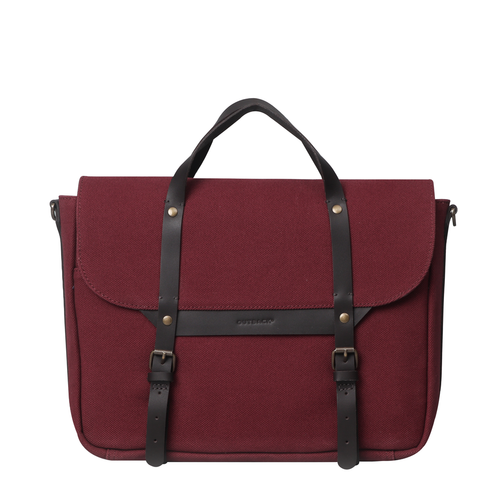 Maroon Canvas briefcase