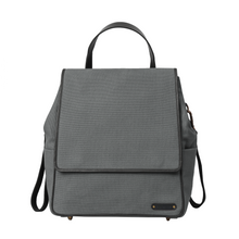 Load image into Gallery viewer, grey canvas diaper bag
