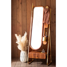 Load image into Gallery viewer, clio wooden dresser with mirror
