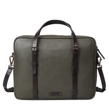 Load image into Gallery viewer, Green Leather briefcase
