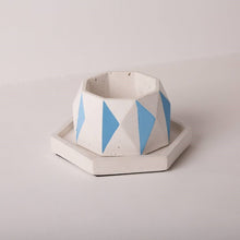 Load image into Gallery viewer, Concrete Diamante Planter Kite - Blue-Home Décor-Claymango.com
