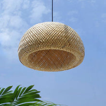 Load image into Gallery viewer, Decose - Unique handmade Woven Hanging Pendant Light, Natural/Bamboo Pendant Light for Home restaurants and offices.(Size: 15.5&quot; * 8&quot; )
