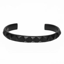 Load image into Gallery viewer, Obelisk Cuff - Matte Black Noir - Medium (Fits from 7 - 7.5 inch), Large (Fits from 7.5 - 8 inch)-Mens Accessories-Claymango.com
